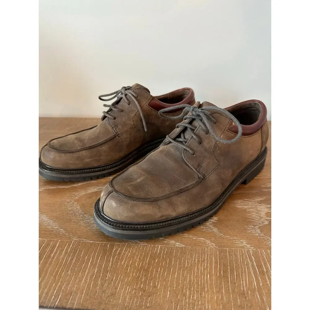 Cole Haan Country Brown Leather Oxford Shoes Men’s Size 8.5 Lace Up Moc Toe